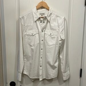 White Tecovas Pearl Snap Western Shirt (S)